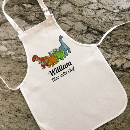 Personalised Childrens Dinosaur Apron