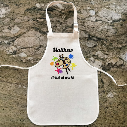 Personalised Childrens Apron - Artist At Work