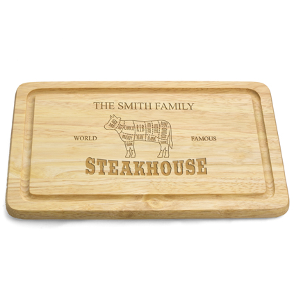 Personalised Family Steakhouse Chopping Board