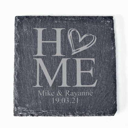 Personalised Home Slate Coaster