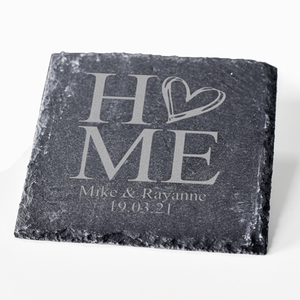 Personalised Home Slate Coaster