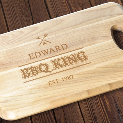 Personalised BBQ King Wood Chopping Board