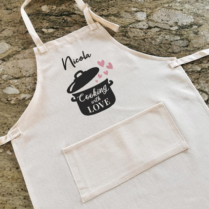 Personalised Apron - Cooking With Love