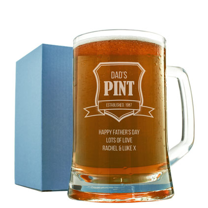 Personalised Pint Tankard - Established Crest