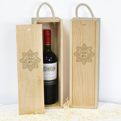 Personalised Sliding Wine Box Any Logo Engraved