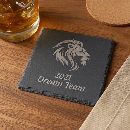 Personalised Logo Engraved Slate Coaster