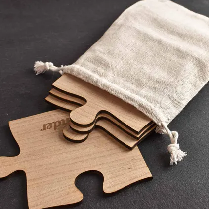 Personalised Jigsaw Puzzle Wooden Coaster Set