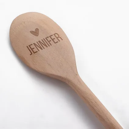 Personalised Wooden Spoon - Love Heart Any Name