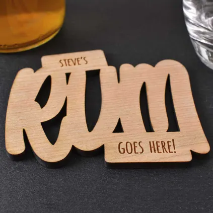 Personalised Rum Goes Here Coaster