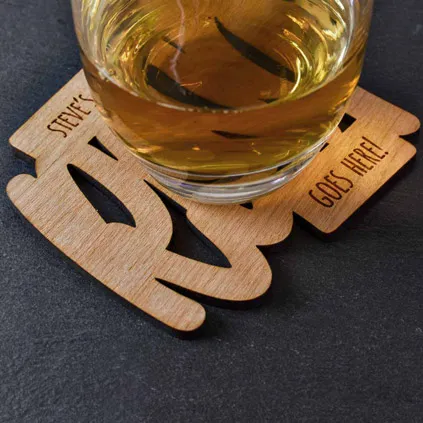 Personalised Rum Goes Here Coaster