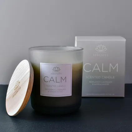 Personalised Calm Scented Candle - Bergamot, Lavender & Sandalwood