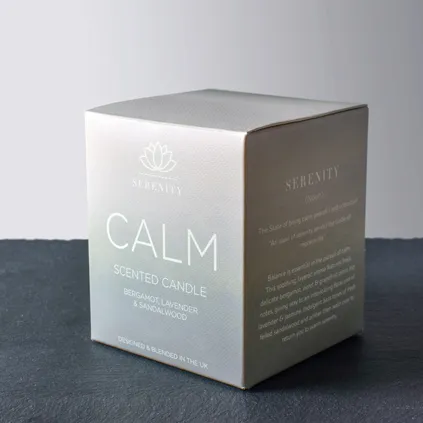 Personalised Calm Scented Candle - Bergamot, Lavender & Sandalwood