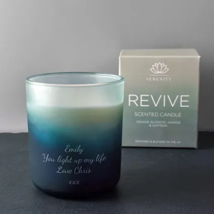 Personalised Revive Scented Candle - Orange Blossom, Jasmine & Saffron