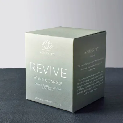 Personalised Revive Scented Candle - Orange Blossom, Jasmine & Saffron