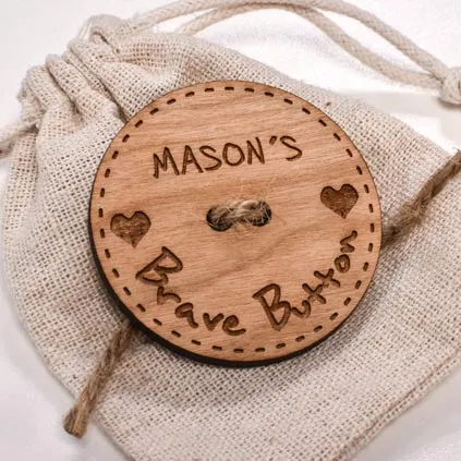 Personalised Brave Button First Day At School Gift