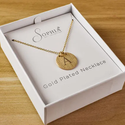 Personalised Gold Plated Necklace With Pendant Any Initial