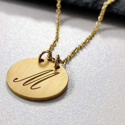 Personalised Gold Plated Necklace With Pendant Any Initial