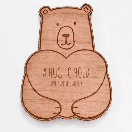 Personalised Bear Hug Little Pocket Hug Token