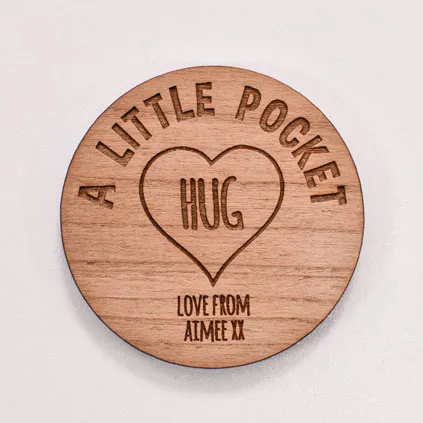 A Little Pocket Hug Engraved Token