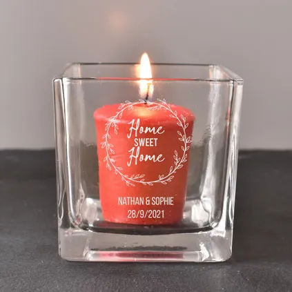 Personalised Home Sweet Home Candle Holder