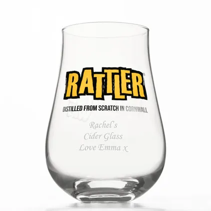 Personalised Rattler Cornish Cider Glass