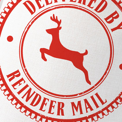 Personalised Christmas Santa Sack - Delivered By Reindeer Mail