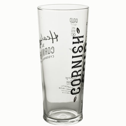 Personalised Cornish Gold Pint Glass Healeys Cyder