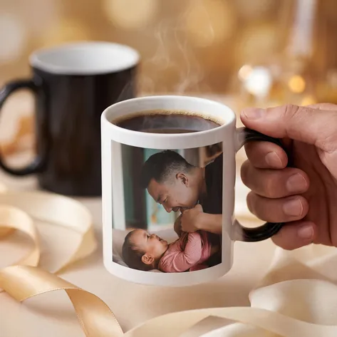 Personalised Heat Change Mug - Photo Upload And Message