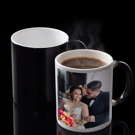 Personalised Heat Change Mug - Photo Upload And Message