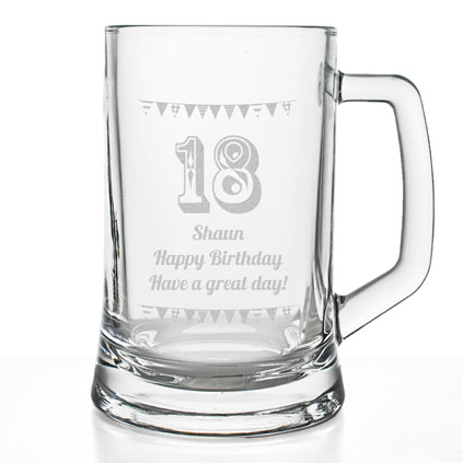 Personalised 18th Birthday Tankard