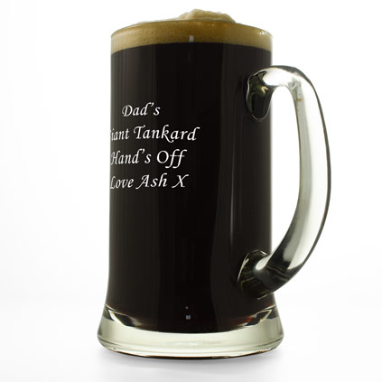 Personalised 2 Pint Glass Tankard