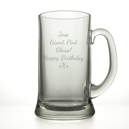 Personalised 2 Pint Glass Tankard