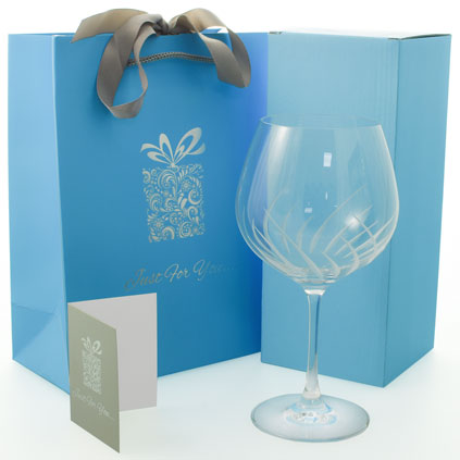 30th Birthday Gin Glass Personalised Flame Cut