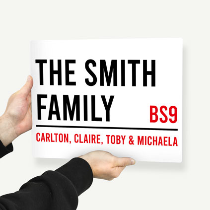 Personalised Street Sign Metal Wall Print