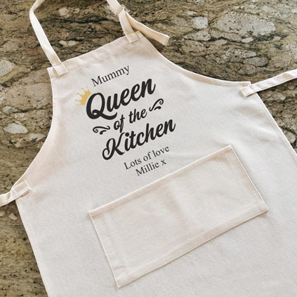 Personalised Queen Of The Kitchen Apron