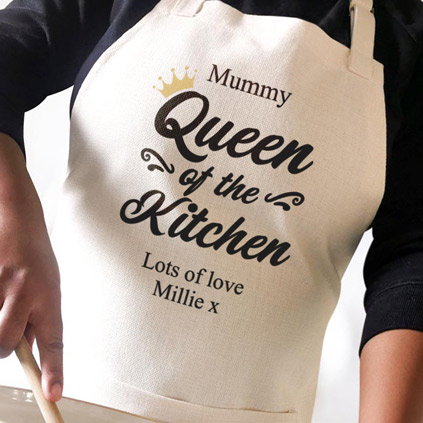 Personalised Queen Of The Kitchen Apron