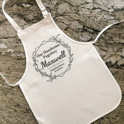 Personalised Wedding Child's Bridesmaid/Pageboy/Flowergirl Apron