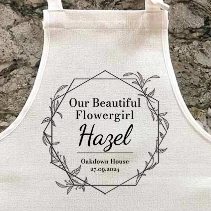 Personalised Wedding Child's Bridesmaid/Pageboy/Flowergirl Apron