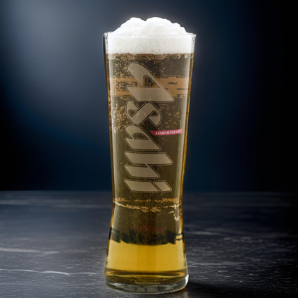 Personalised Asahi Super Dry Pint Glass