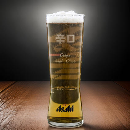 Personalised Asahi Super Dry Pint Glass