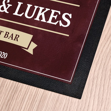 Personalised Bar Mat Vintage Design Choose Colour