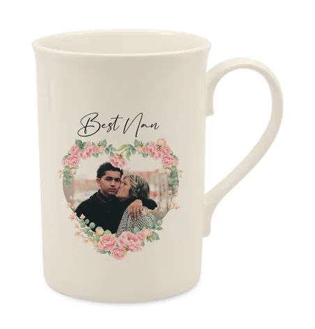 Personalised Photo Upload Bone China Mug for Nan