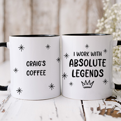Personalised I Work With Legends Mug
