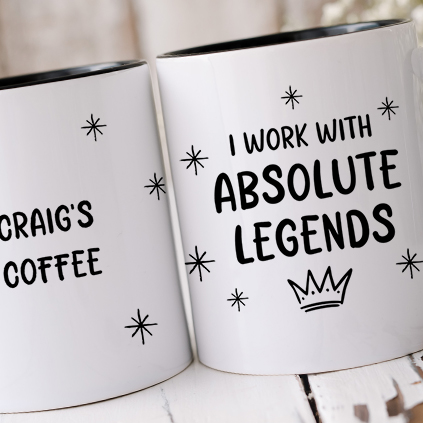 Personalised I Work With Legends Mug