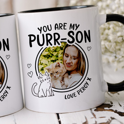 Personalised You Are My Purr-son Mug