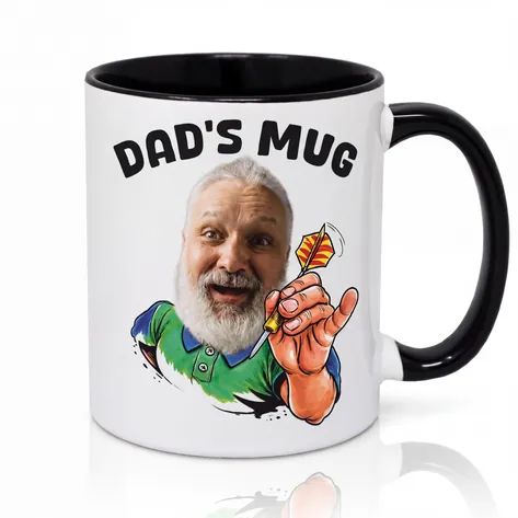 Personalised Darts Photo Face Mug For Dad