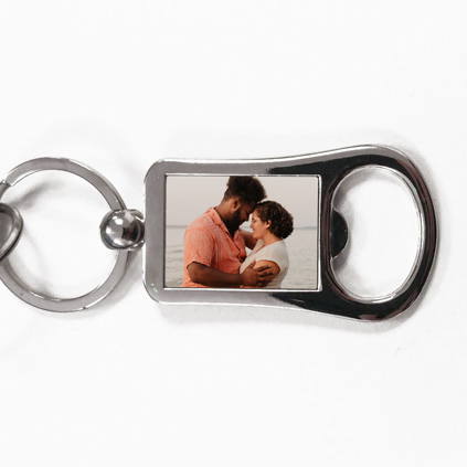 Personalised Photo Upload Bottle Opener Keyring