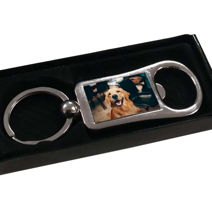 Personalised Photo Upload Bottle Opener Keyring