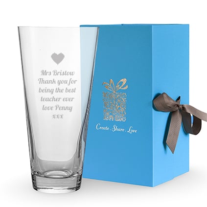Personalised Conical Vase - Love Heart Any Message
