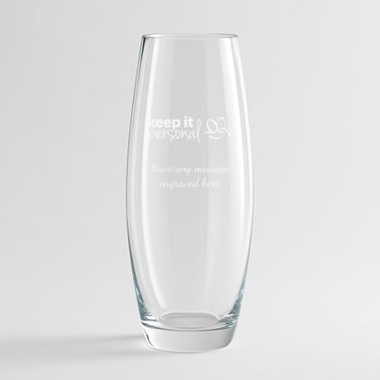 Logo Engraved Tapered Bullet Vase Branded Promotional Gift